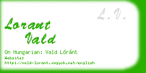 lorant vald business card