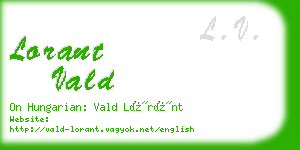 lorant vald business card